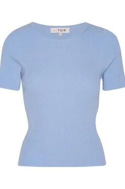 Hot Rib Knit Short Sleeve Top T-Shirts & Toppe
