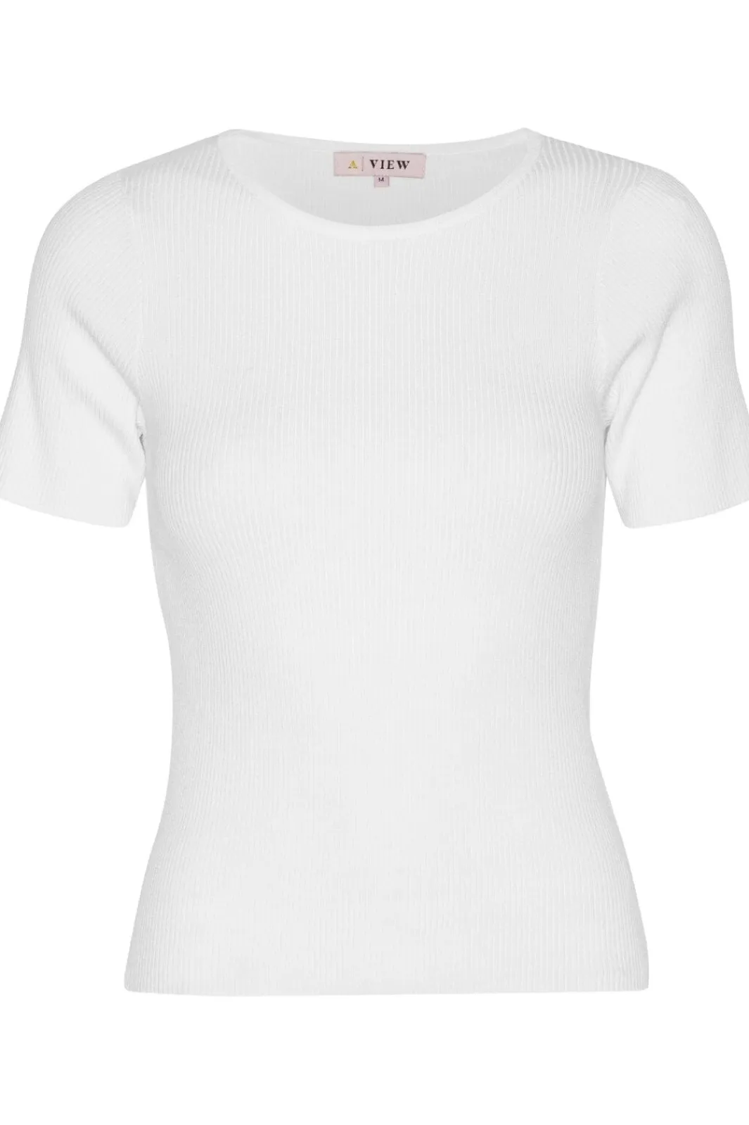 A-View T-Shirts & Toppe<Rib Knit Short Sleeve Top
