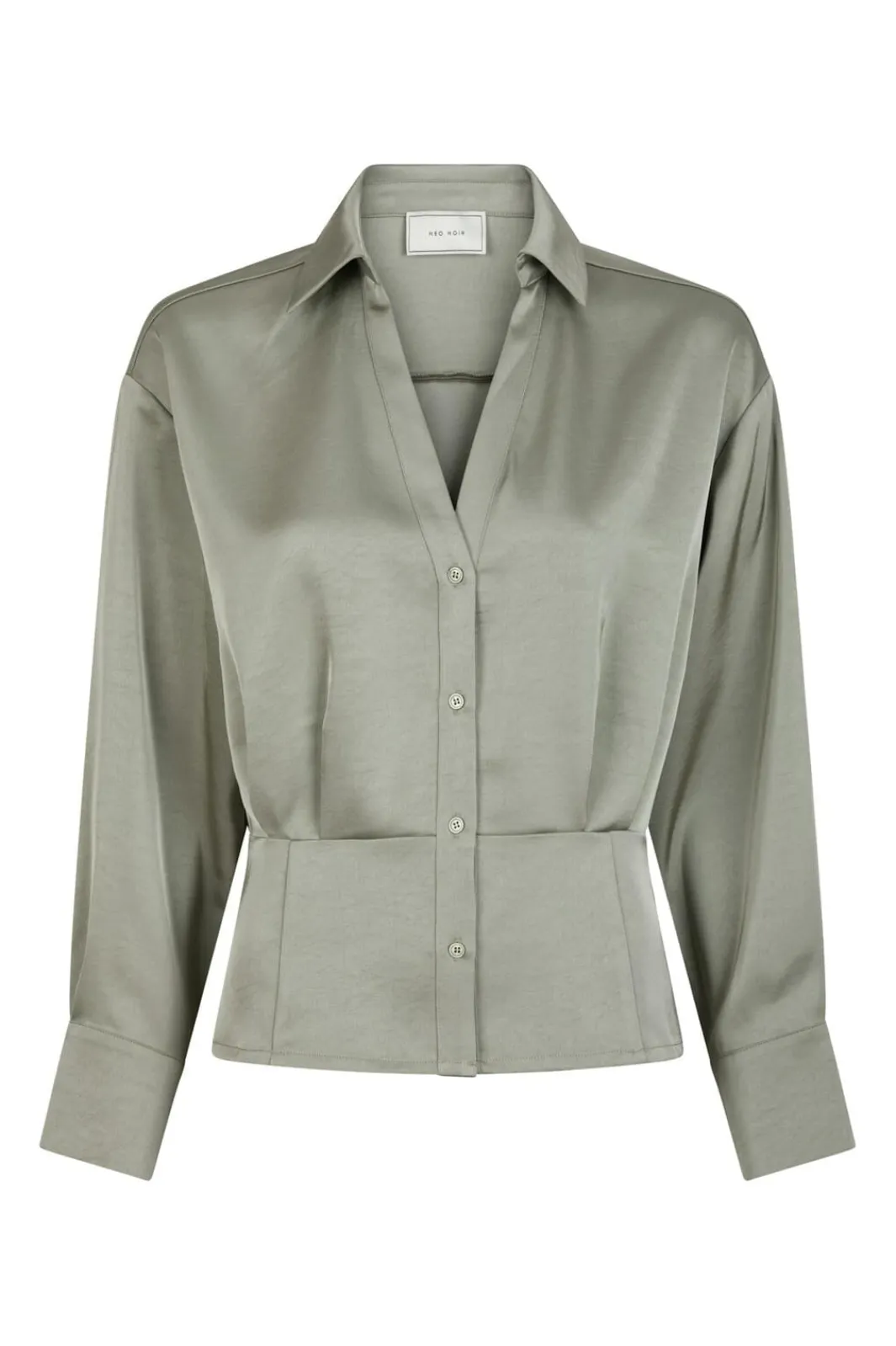 Neo Noir Bluser & Skjorter|Ammevenligt Tøj<Risisa Heavy Sateen Shirt 164052