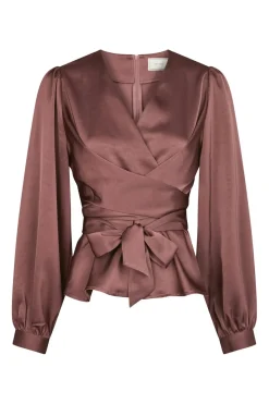 Neo Noir Sæt 🛍️|Bluser & Skjorter<Rista Heavy Sateen Blouse 164803