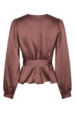 Neo Noir Sæt 🛍️|Bluser & Skjorter<Rista Heavy Sateen Blouse 164803