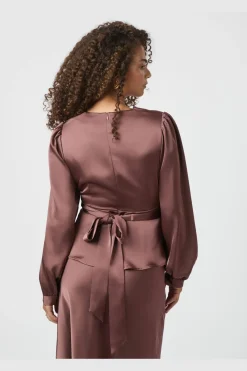 Neo Noir Sæt 🛍️|Bluser & Skjorter<Rista Heavy Sateen Blouse 164803