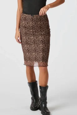 Online Roa Mesh Leo Skirt 164552 Nederdele