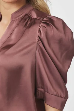 Neo Noir Sæt 🛍️|Bluser & Skjorter<Roella Heavy Sateen Blouse 162590