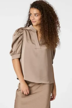 Neo Noir Bluser & Skjorter|Sæt 🛍️<Roella Heavy Sateen Blouse 162590