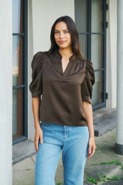 Neo Noir Bluser & Skjorter<Roella Heavy Sateen Blouse 162590