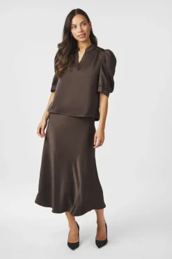 Neo Noir Bluser & Skjorter<Roella Heavy Sateen Blouse 162590