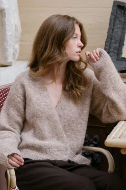 Outlet Ronia Fluffy Wrap Knit Cardigan 166619 Cardigans|Ammevenligt Tøj