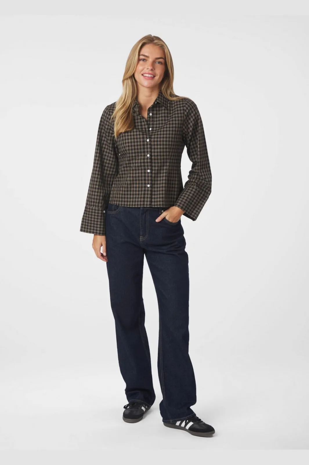 Discount Rosa Mini Check Shirt 167089 Bluser & Skjorter|Ammevenligt Tøj