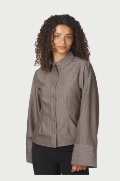 Best Rosa Pinstripe Melange Shirt 167016 Bluser & Skjorter|Ammevenligt Tøj