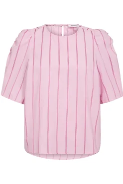 Best Rosalinacc Stripe Ss Blouse 35876 Bluser & Skjorter
