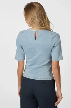 Clearance Rosia Denim Emb Top 165734 Bluser & Skjorter