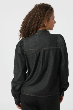 Neo Noir Bluser & Skjorter<Rosslyn Denim Blouse 164285