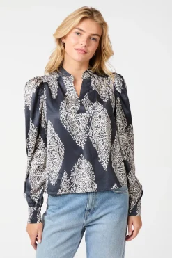 Neo Noir Bluser & Skjorter<Rosslyn Paisley Drop Blouse 163976
