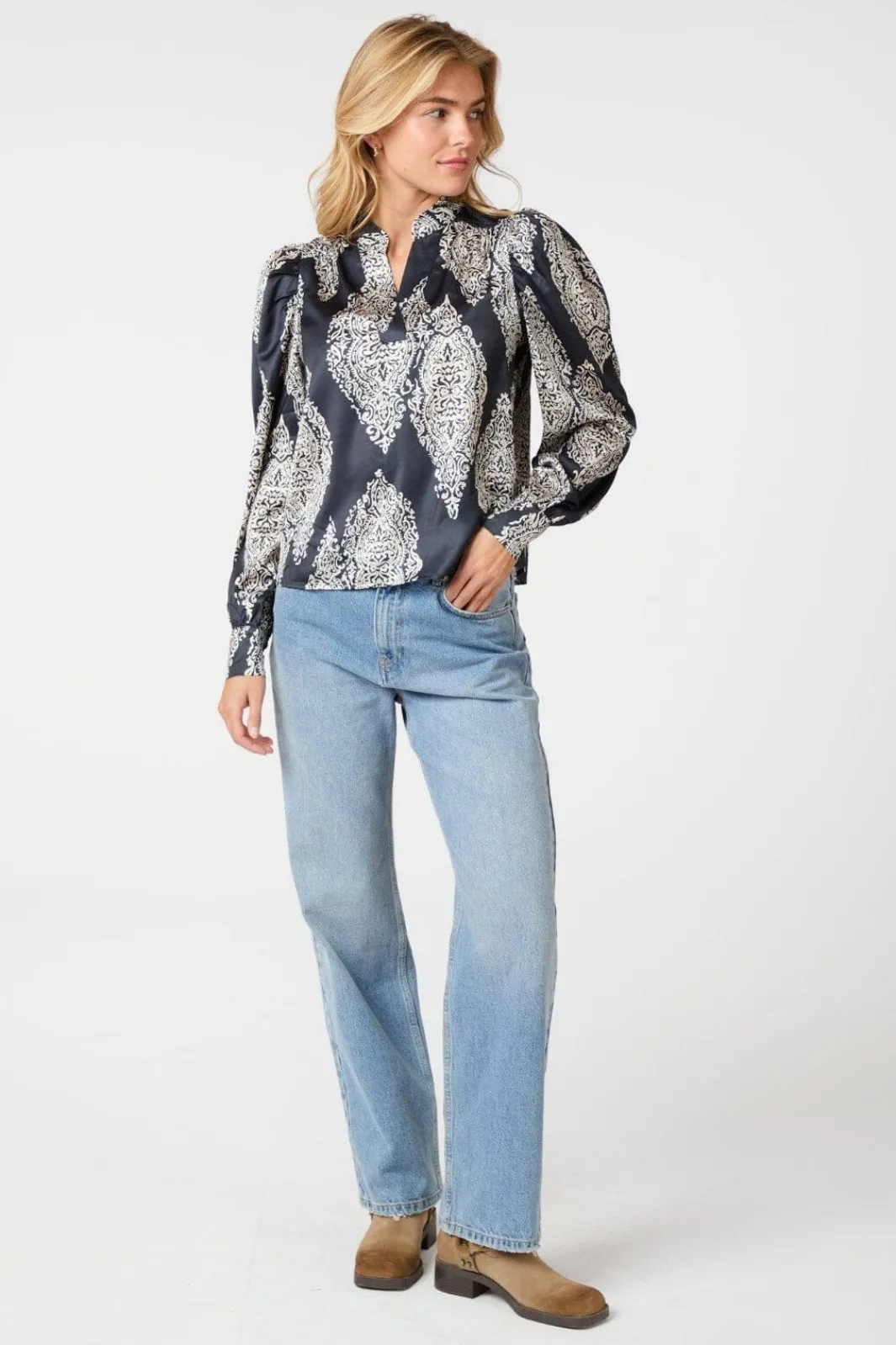 Neo Noir Bluser & Skjorter<Rosslyn Paisley Drop Blouse 163976