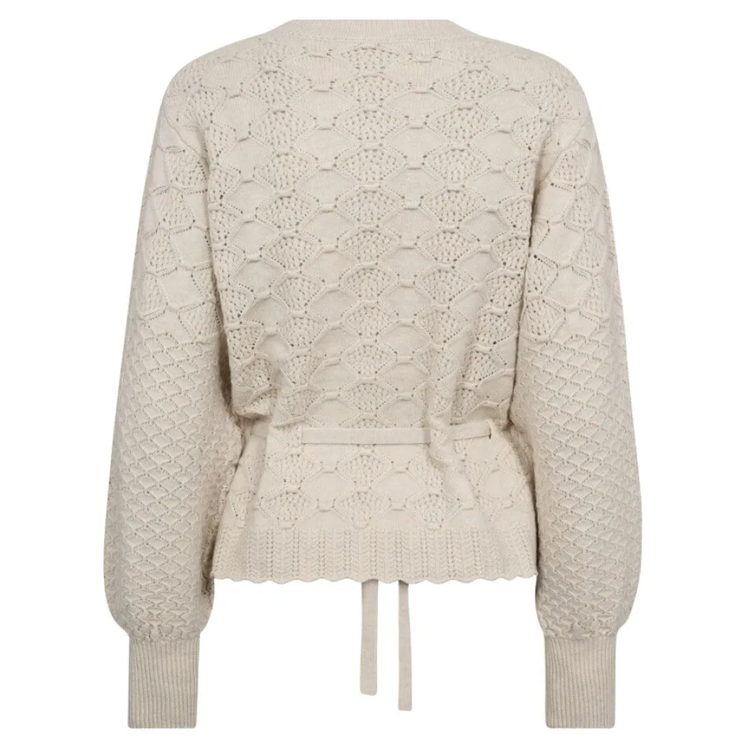 Online Rowcc Pointelle Tie Cardigan 32241 Cardigans|Ammevenligt Tøj