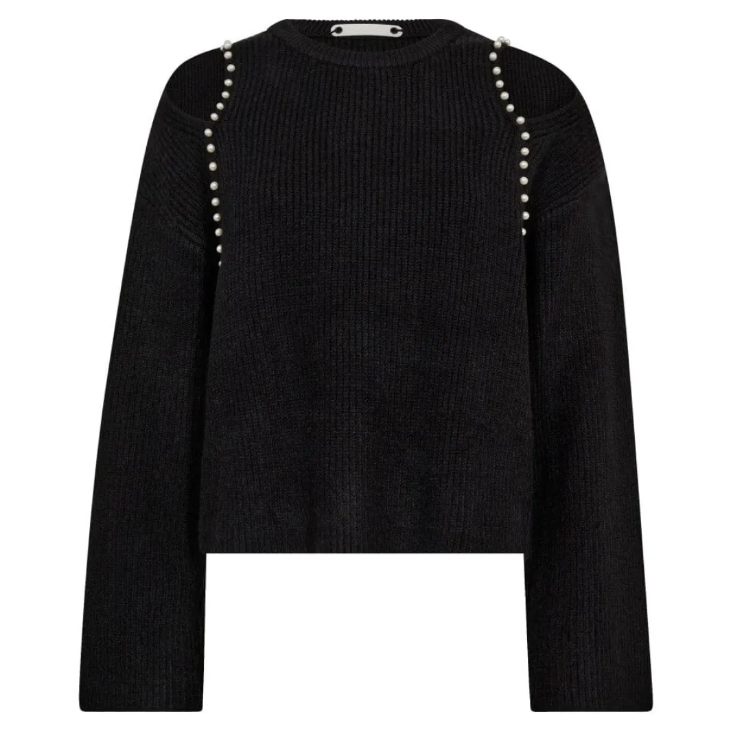 Co´Couture Strik|Bluser & Skjorter<Rowcc Rib Pearl Knit 32216