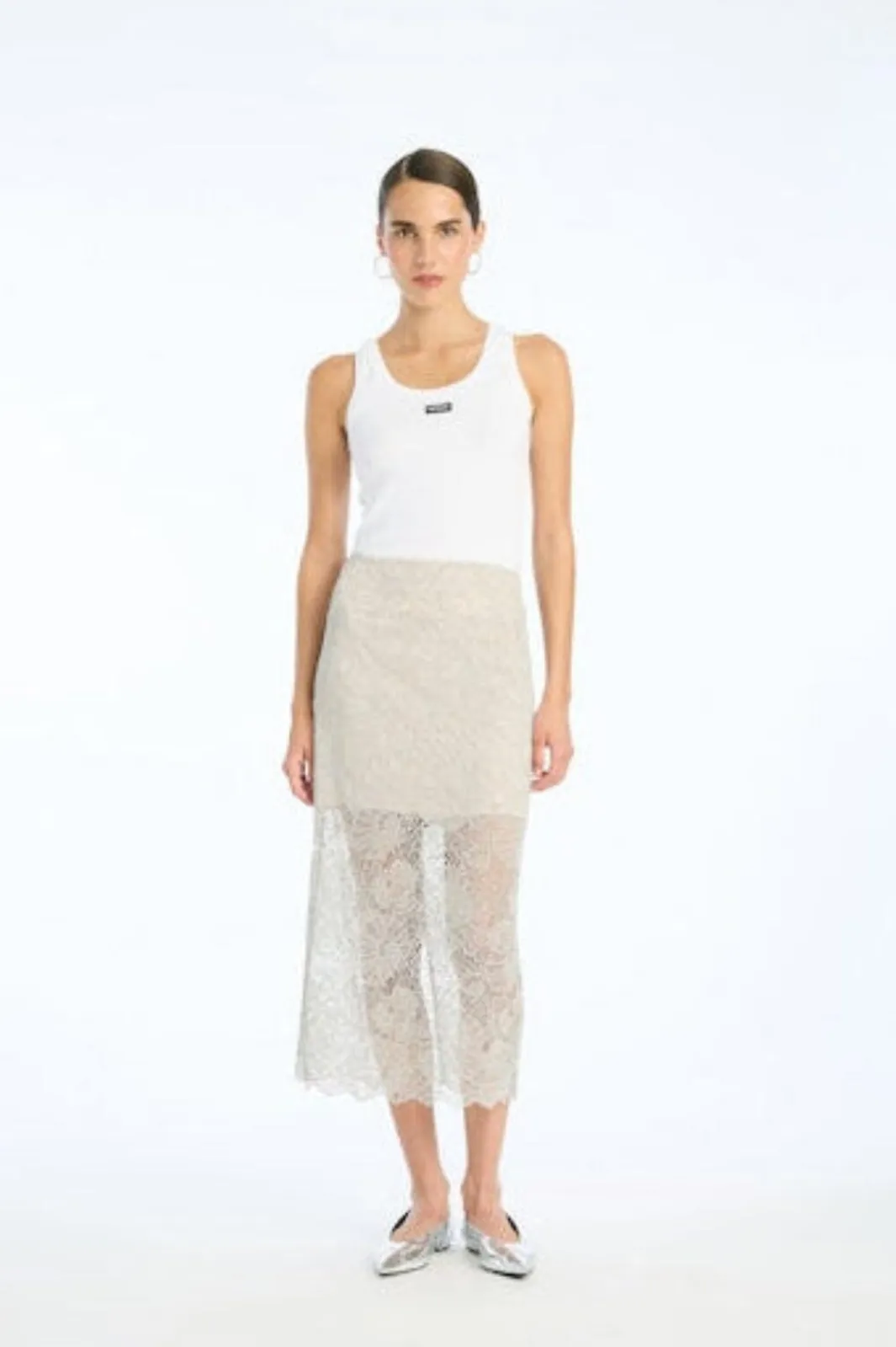 Hot Ruffle Hem Tank Top 115281400 T-Shirts & Toppe