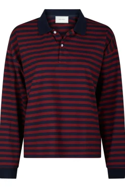 Neo Noir Bluser & Skjorter<Sara Wide Stripe Polo Blouse 164258