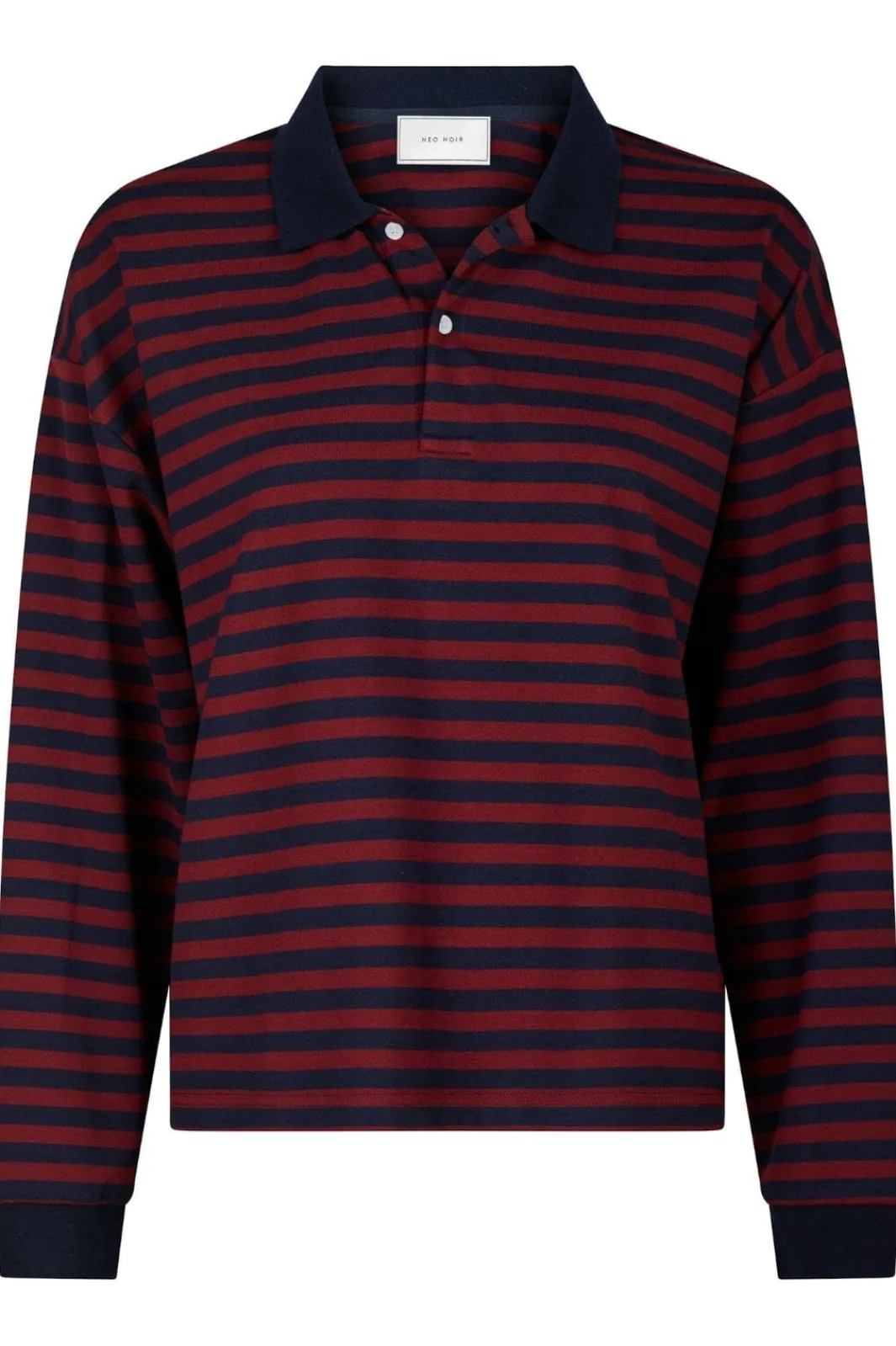 Neo Noir Bluser & Skjorter<Sara Wide Stripe Polo Blouse 164258