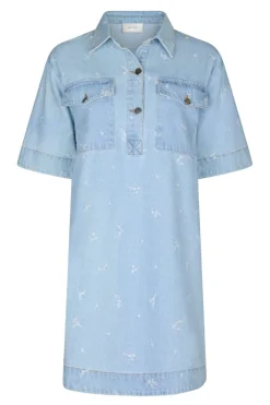 Clearance Saras Denim Emb Dress 166045 Kjoler
