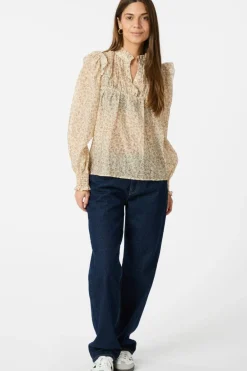 Neo Noir Bluser & Skjorter<Selfina Graphic Flower Blouse 163522
