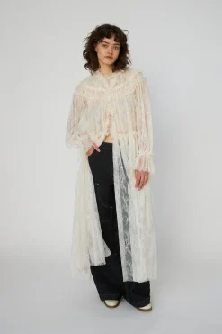 Discount Sheer Lace Maxi Cape Dressls54-4306 Kjoler