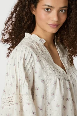 Neo Noir Bluser & Skjorter<Siama Dobby Flower Blouse 165279