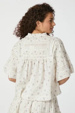 Neo Noir Bluser & Skjorter<Siama Dobby Flower Blouse 165279