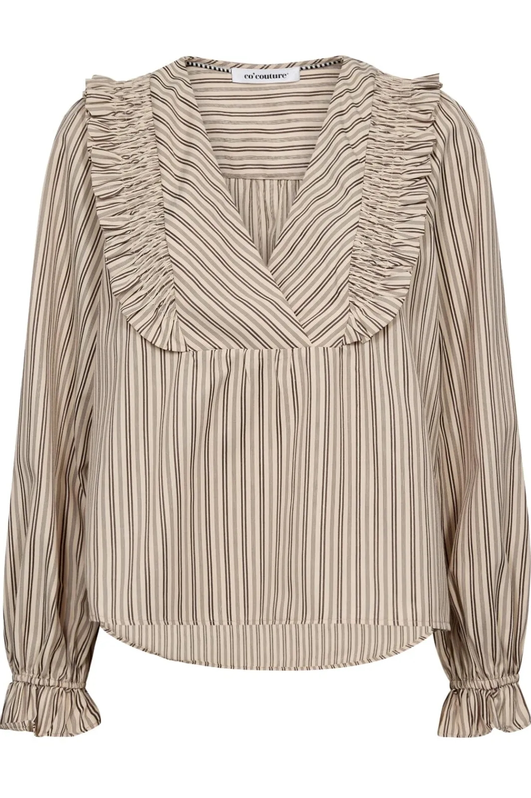 Co´Couture Bluser & Skjorter<Siggaccstripesmockfrillblouse 35634