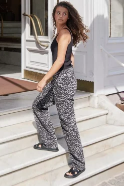 Discount Simona Leopard Pants Bukser, Jeans & Leggings