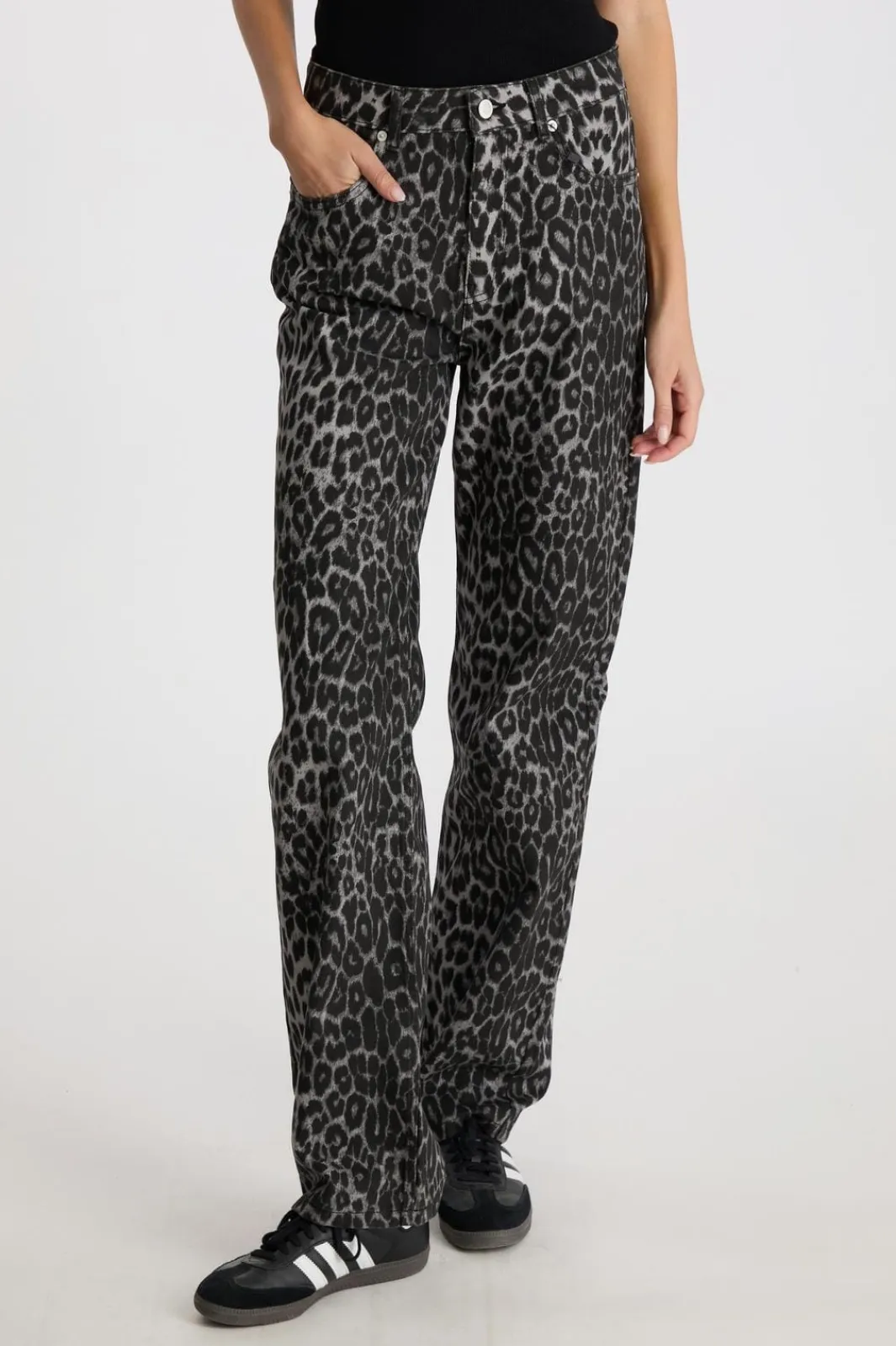 Discount Simona Leopard Pants Bukser, Jeans & Leggings