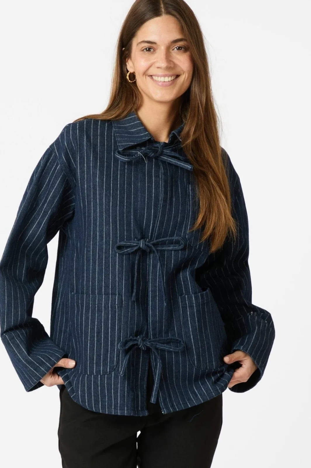 Neo Noir Bluser & Skjorter<Starlie Stripe Shirt 164243
