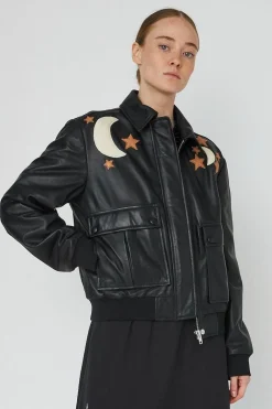 Stella Nova Overtøj & Jakker<Starlight Leather Bomber Jacketsl54-7328
