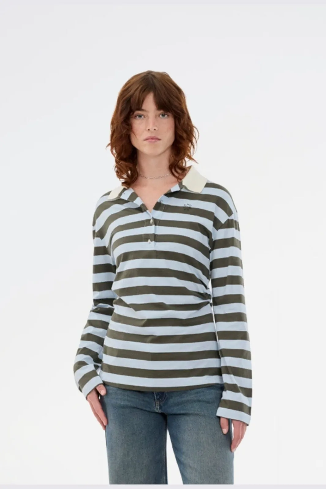 Best Stetsonmd Ls Stripe Polo 58842 T-Shirts & Toppe