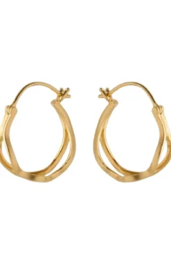 Pernille Corydon Jewellery Øreringe<Stream Hoops e-459-gp