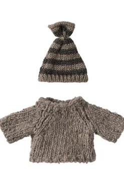 Børn Maileg Bad, Leg & Interiør<Strikket Sweater Og Hue, Mus, Storebror