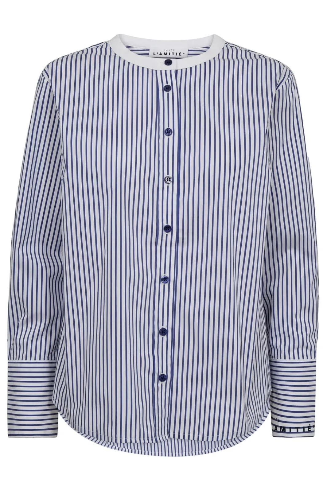 Haute L'Amitié Bluser & Skjorter|Ammevenligt Tøj<Stripe Cuff Logo Shirt HL10301