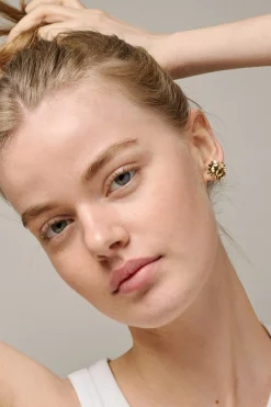 Enamel Copenhagen Øreringe<Studs, Large Sunshine E421G