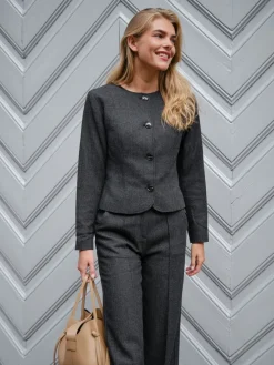 Neo Noir Sæt 🛍️|Bukser, Jeans & Leggings<Sury Herringbone Pants 166366