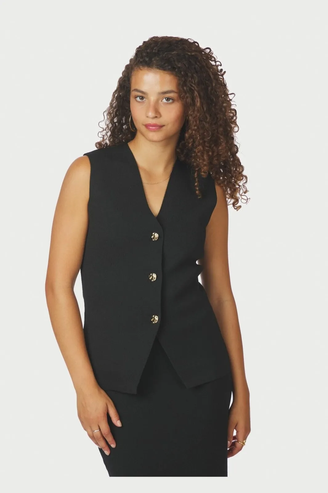 Neo Noir Veste<Sway Smooth Knit Waistcoat 164704