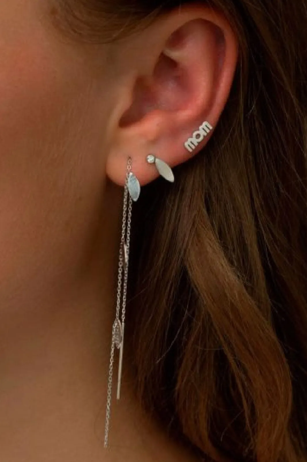 Stine A Øreringe<Three Leaves Earring Silver