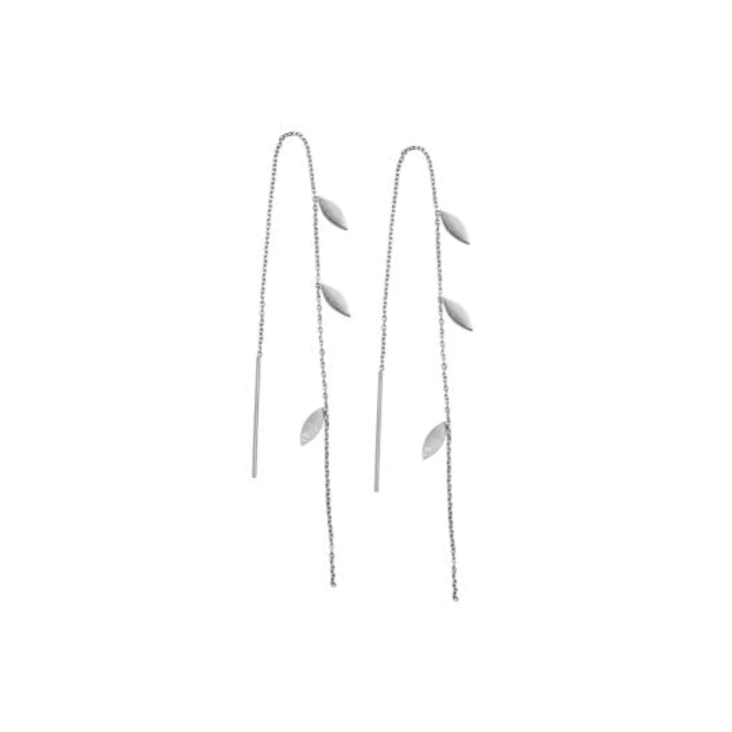 Stine A Øreringe<Three Leaves Earring Silver