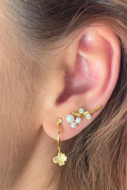 Online Three Pearl Berries Earring Øreringe