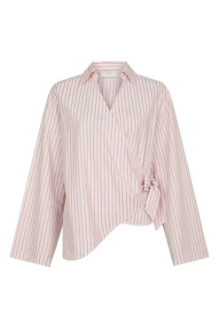 Outlet Tifuna Stripe Wrap Shirt 167535 Bluser & Skjorter