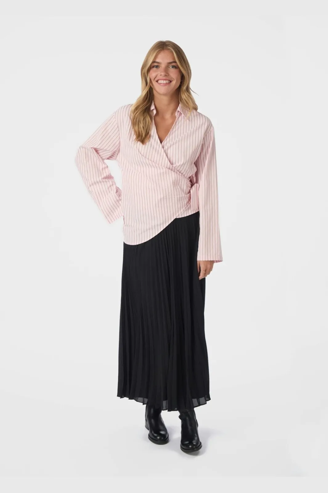 Outlet Tifuna Stripe Wrap Shirt 167535 Bluser & Skjorter