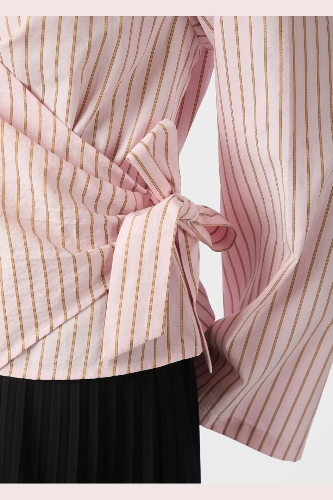 Outlet Tifuna Stripe Wrap Shirt 167535 Bluser & Skjorter