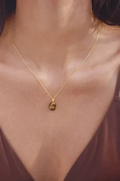 Maanesten Halskæder<Tiger Eye Earth Pendant