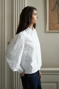 Clearance Tilly C Poplin Shirt 163534 Bluser & Skjorter|Ammevenligt Tøj
