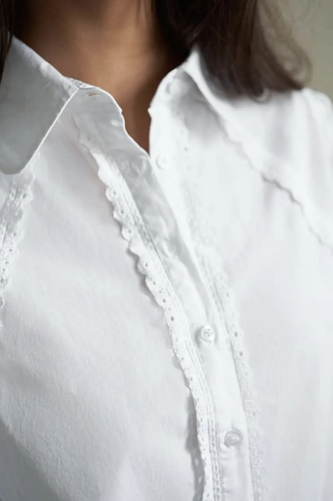 Clearance Tilly C Poplin Shirt 163534 Bluser & Skjorter|Ammevenligt Tøj